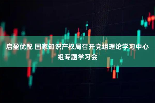 启盈优配 国家知识产权局召开党组理论学习中心组专题学习会