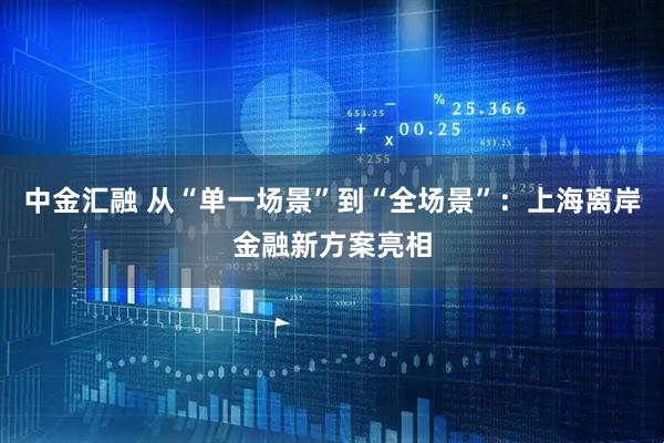 中金汇融 从“单一场景”到“全场景”：上海离岸金融新方案亮相
